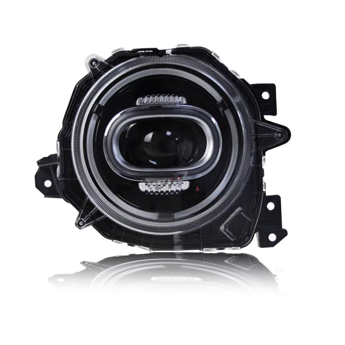 Suzuki Jimny LED projector headlight black housing front view