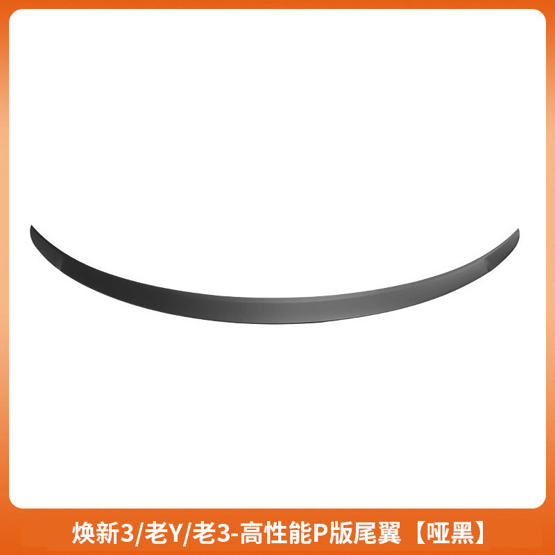 Tesla Model 3 and Model Y P-style spoiler matte black finish